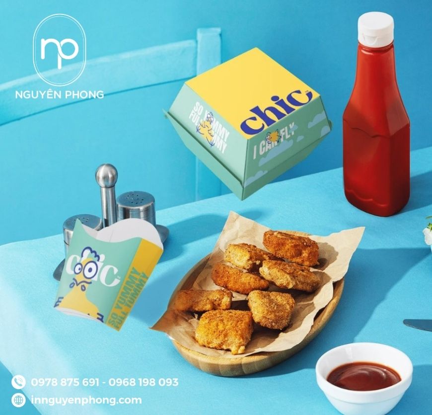 Mẫu hộp gá rán thiết kế dễ thương